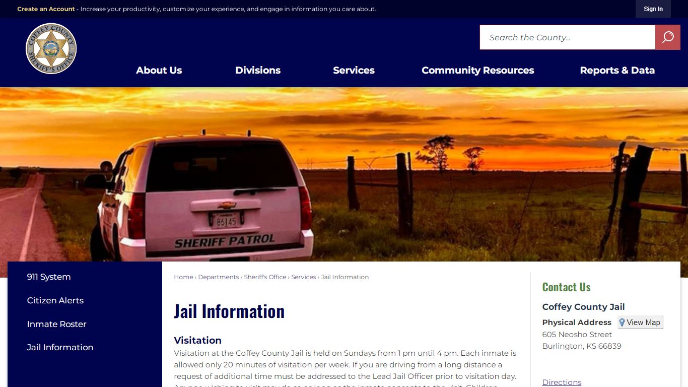 Jail Information | Coffey County, KS